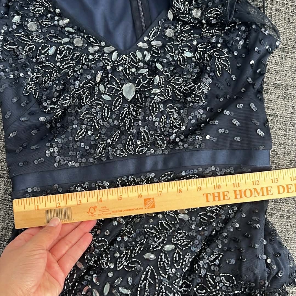 Adrianna Papell Midnight Blue Sequin Dress - Picture 11 of 13